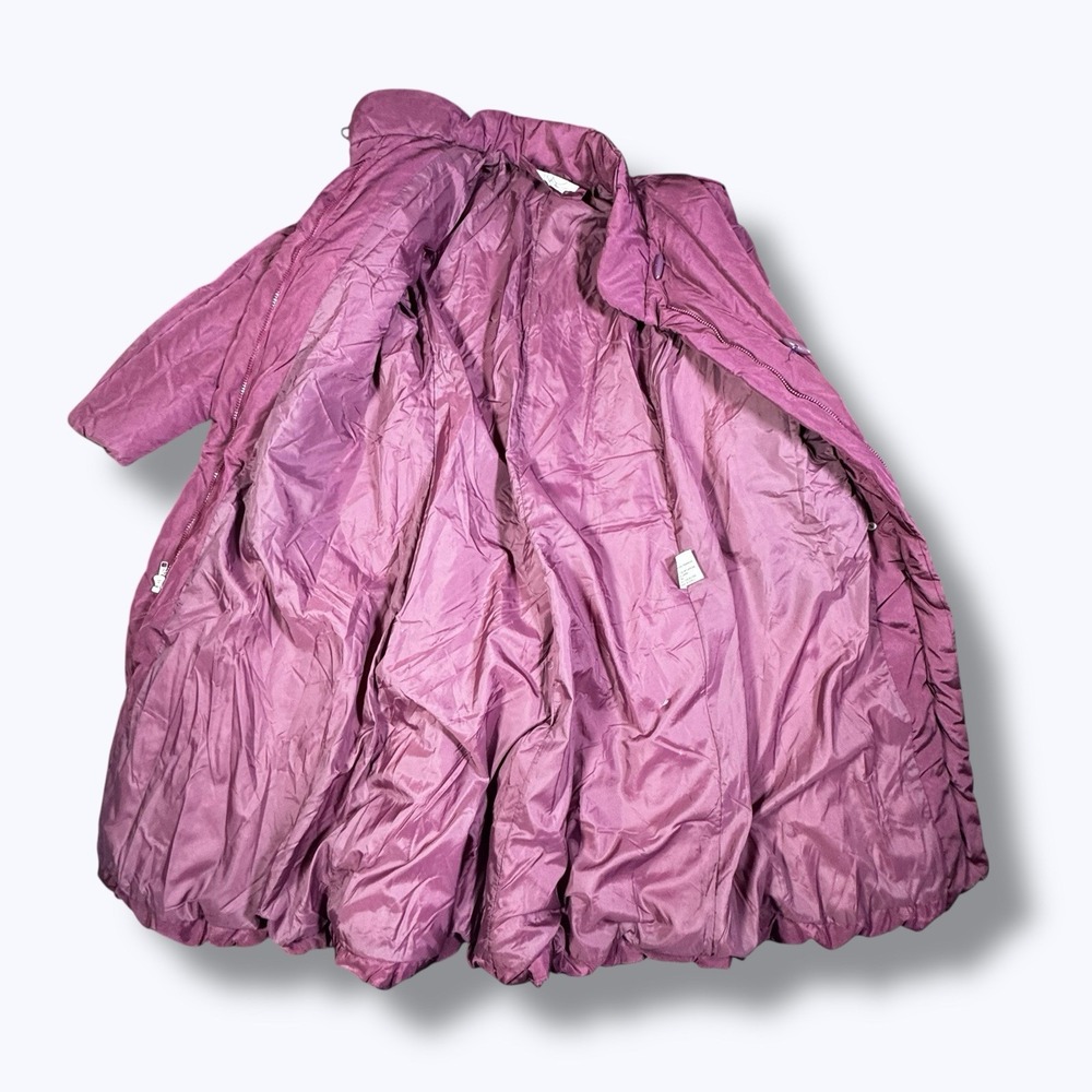 Vintage CBO Down Puffer Coat M Mauve Quilted Long Korea Winter Retro 80s Ski - Picture 5 of 14